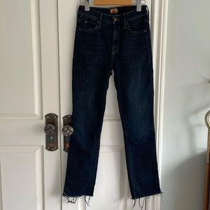 MOTHER jeans, size 24, straight leg, dark wash